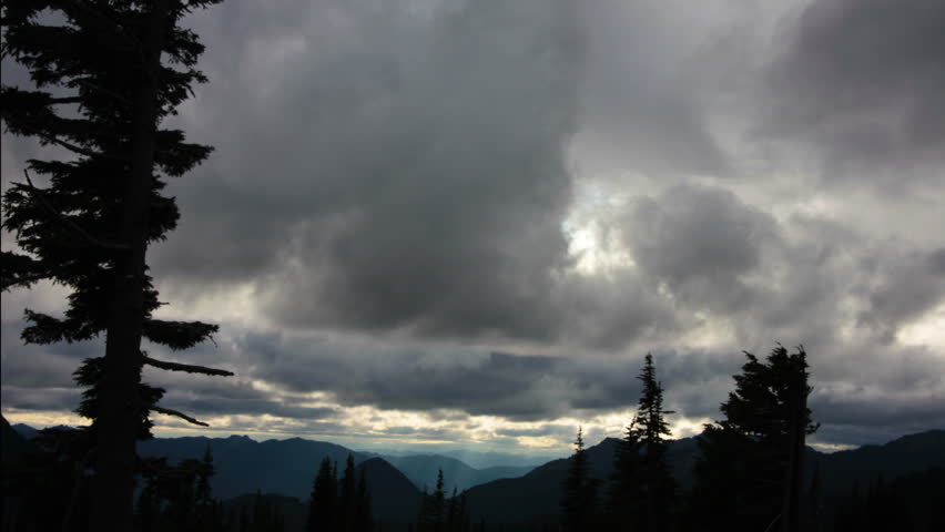 Cascades Mountains Weather, Mount Rainier, Time Lapse