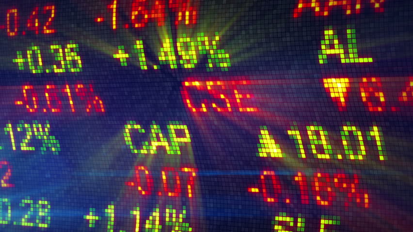 stock exchange data board close-up. computer generated HD 1080 progressive