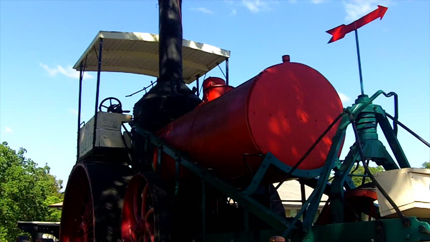 ANGELS CAMP, CA/USA â May 15, 2012: An old west steam tractor on display at the Mining Museum circa 2012 in Angels Camp, CA. This museum faces closure due to a decline in tourism.