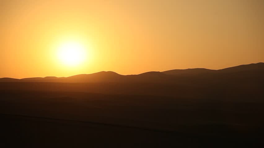 video footage of bright sun in the desert of ica, peru