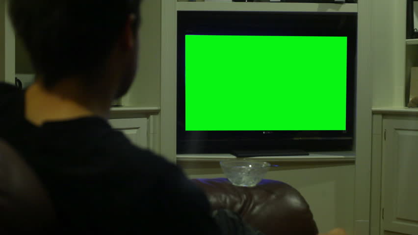 Watching TV, replaced screen with greenscreen