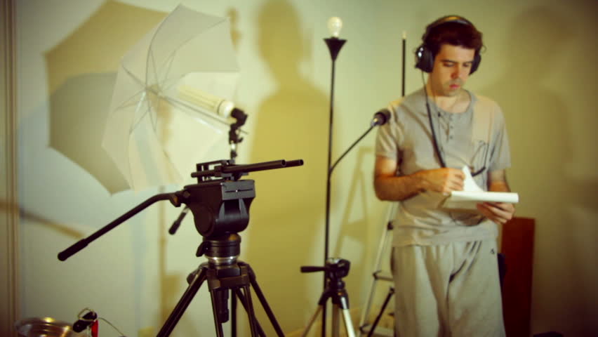 Behind the scenes concept or film school
