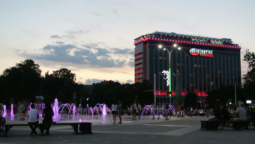 KRASNODAR, RUSSIA, - OCTOBER 29: Peoples on the street, October 29, 2011. Filmed at 50 fps.
