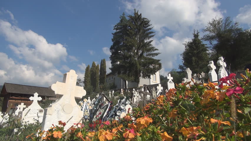 Orthodox Cemetery, Graveyard, Cross, Churchyard, Timelapse