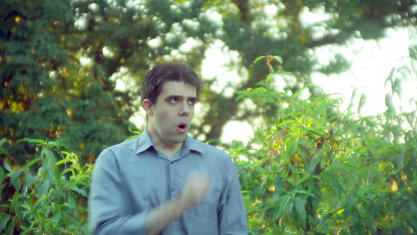 Man with a severe cough