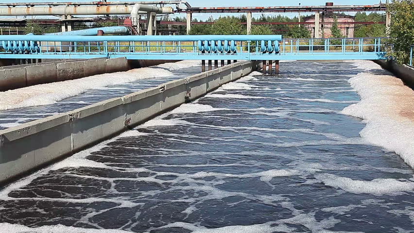 Water purification on industrial sewage treatment plant