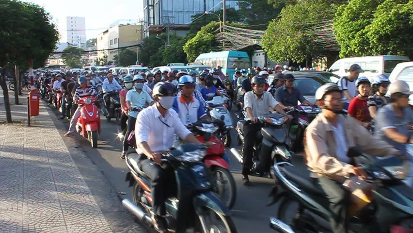 SAIGON - JULY 25: Road Traffic on July 25, 2012 in Saigon (Ho Chi Minh City), Vietnam