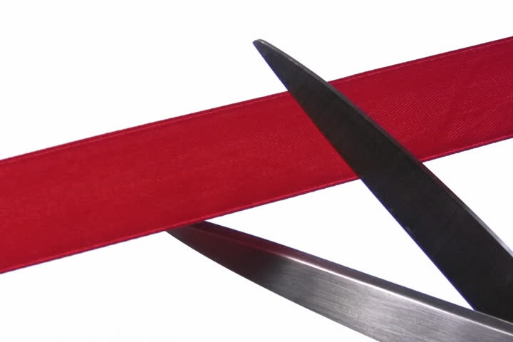 Red ribbon cutting - ceremony opening - NTSC