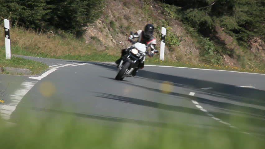 Motorcycle racing on the highway
