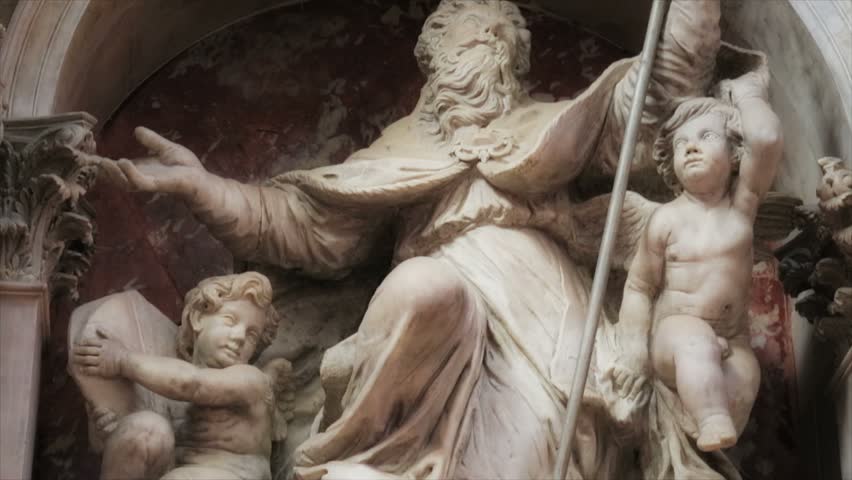 VENICE, ITALY - CIRCA AUGUST 2010: Angels Statues in church of Venice  circa August 2010