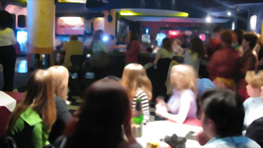 night club time lapse. Filtered. No faces. 