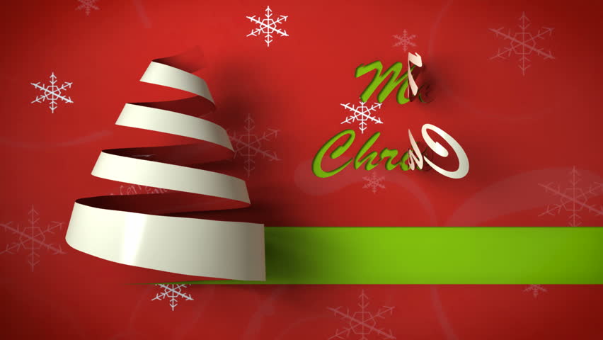 Christmas tree from curled ribbon paper