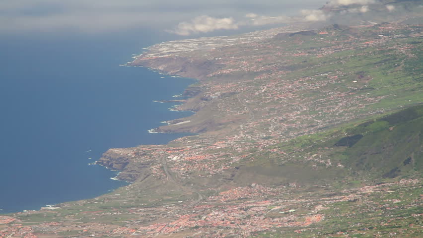 View over the north east side of Tenerife from the Teide Peak