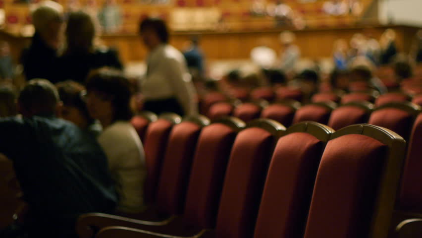 Before the show. Auditorium in the theater.