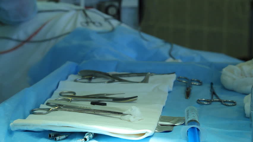 Operation. Surgical table. implantation