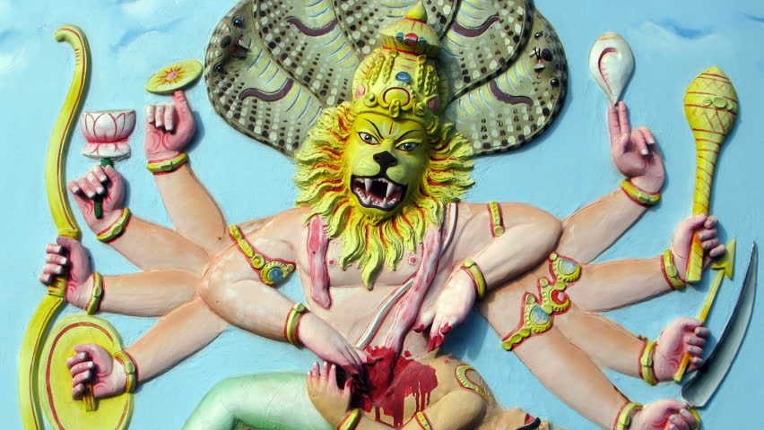 Buddha statue in a hindu temple