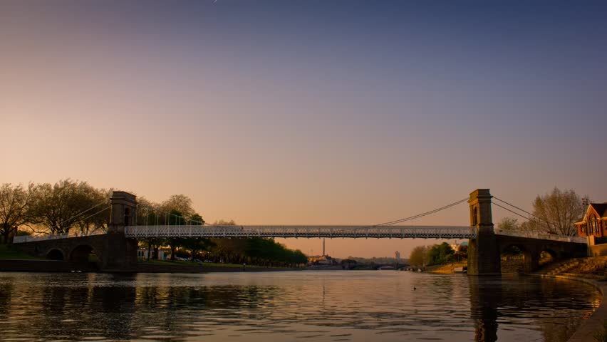 bridge over river timelapse