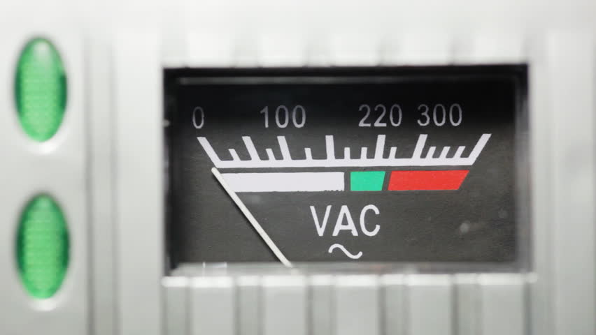 Voltmeter. Vintage analog volt meter.
