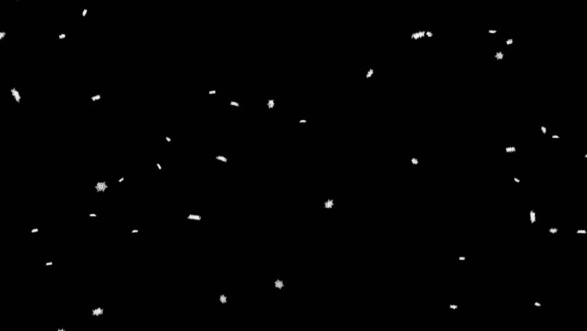 light snowfall - isolated on black (FULL HD)