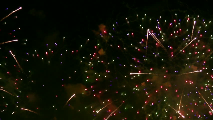Firework exploding in the sky.