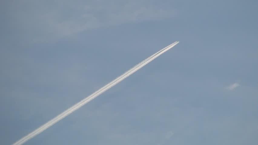 Airplane Trail, Two Parallel Jet Trail