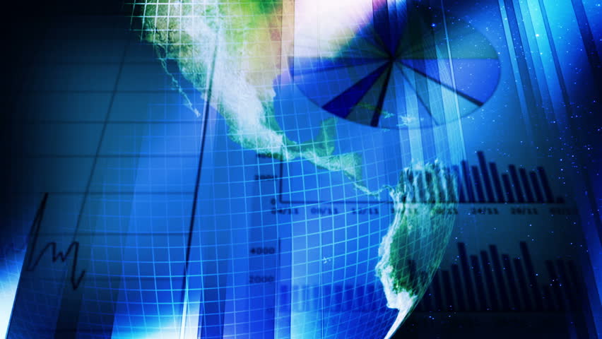 Business World Economy Statistics Looping Animated Background 