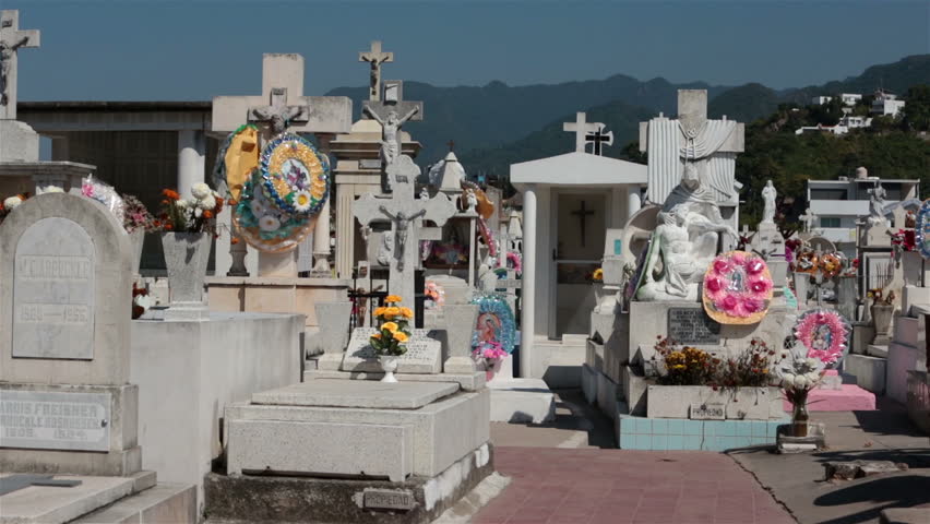 PUERTO VALLARTA MEXICO - CIRCA NOV 2012: Cemetery grave above ground burial in Puerto Vallarta Mexico circa November 2012.