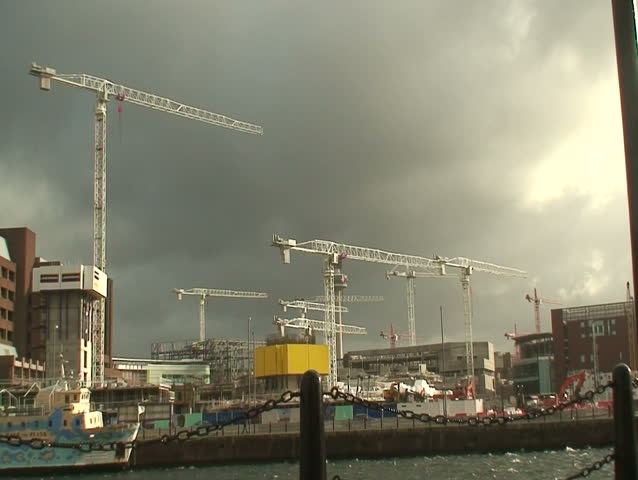 Construction work in Liverpool city center