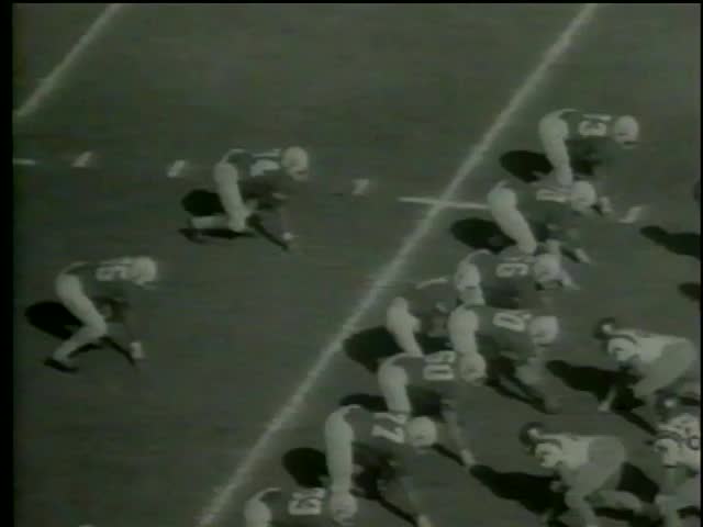 Carlisle-Harris run for 58-yard touchdown at Cotton Bowl Game between Texas and Navy at Cotton Ball Stadium in Dallas January,1 1964-MGM PICTURES, UNIVERSAL-INTERNATIONAL NEWSREEL, USA, filmed in 1964