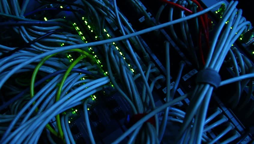 Cables and mess on network server.