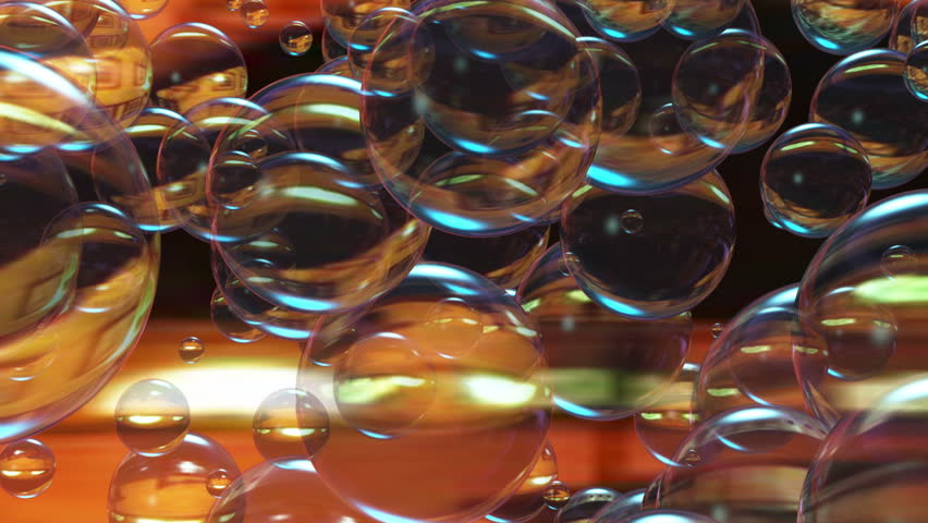 Flying of soap bubbles