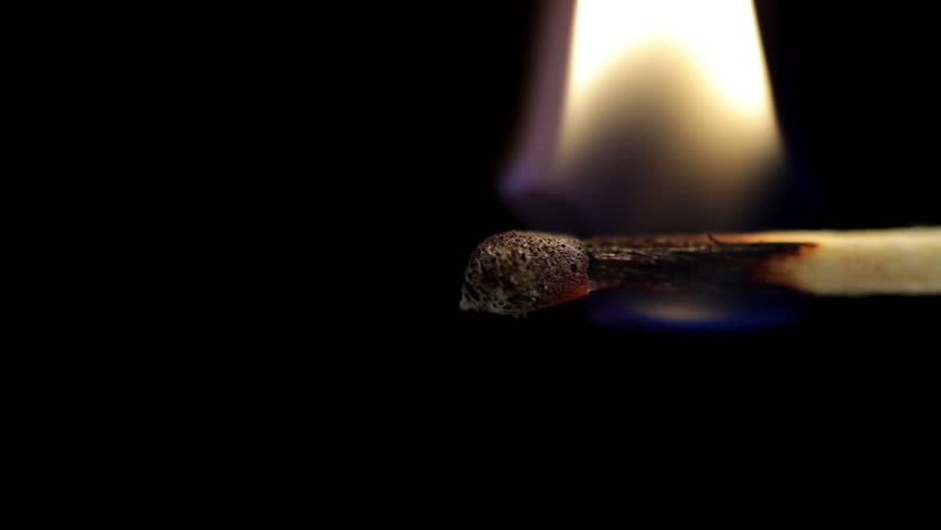 Matchstick ignition, close-up