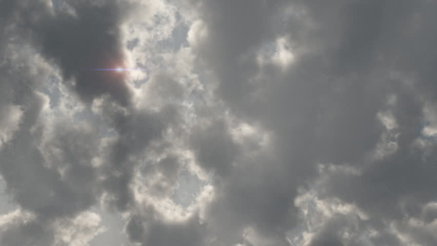 lowering clouds disappear,  time lapse