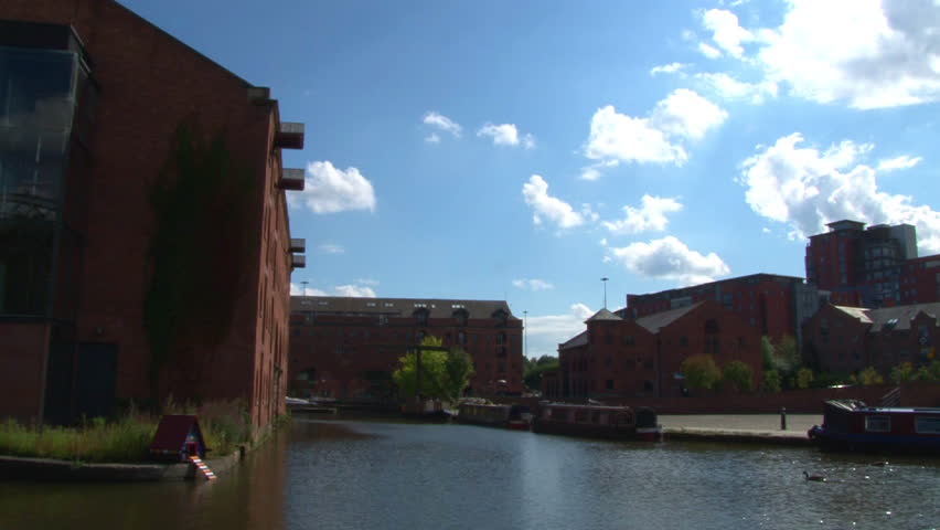 Canal and bridges at Castlefield in Manchester.