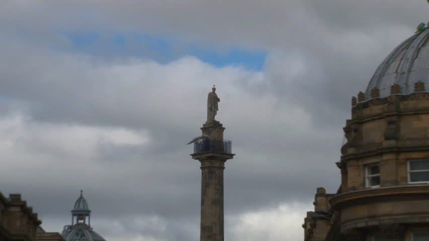NEWCASTLE, ENGLAND - CIRCA 2011: Grey's Monument at the heart of Newcastle city centre in the north east.