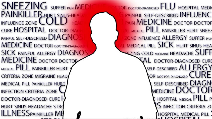 Sneezing Man Silhouette with Text