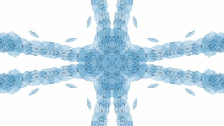 blue flower pattern,energy collision pulse.