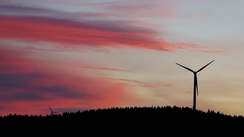 Windmill in the sunset