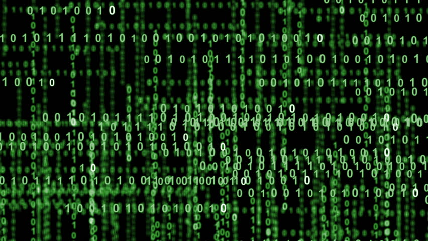 Internet: A binary data highway background in green 10844
