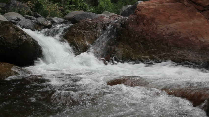 Small waterfall on Oak Creek, Sedona, AZ.