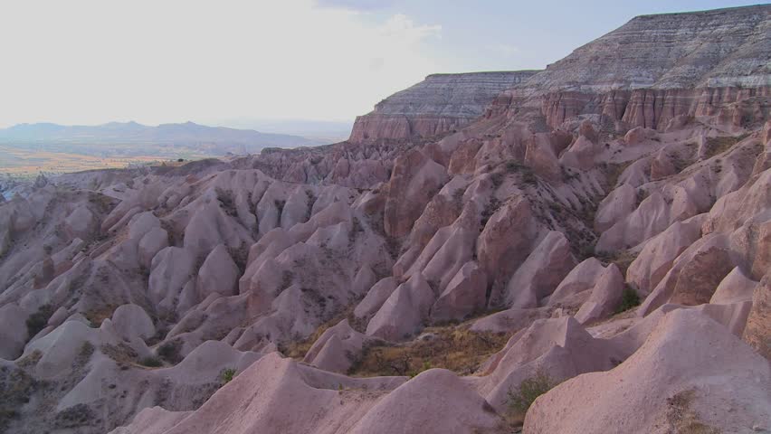 CAPPADOCIA, TURKEY, 2012 Time lapse over Grand Canyon like formations in Cappadocia Turkey.