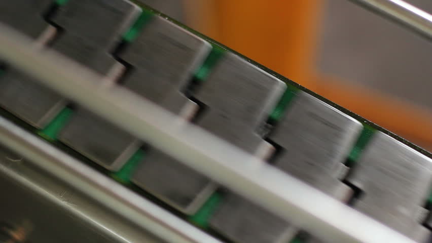 production line for machine oil bottling and packaging (2 shots)