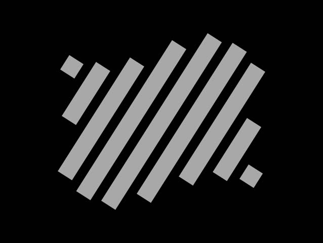 Diagonal lines appearing at rhythmic intervals. Overlapping en disappearing. Op-art.