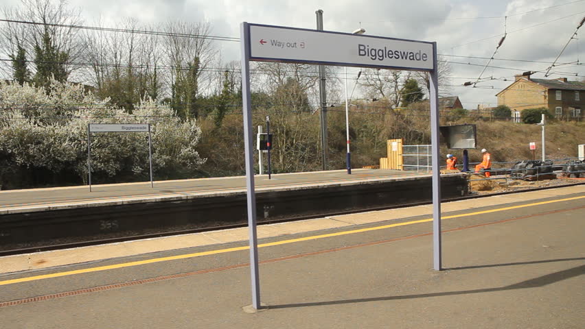 BIGGLESWADE, ENGLAND â APRIL 3rd: Leaving Biggleswade station on April 3rd, 2012.  The station is 41 miles (66 km) north of London Kings Cross on the East Coast Main Line. 