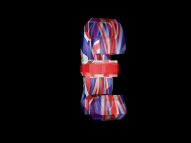 uk pound with british flag looping