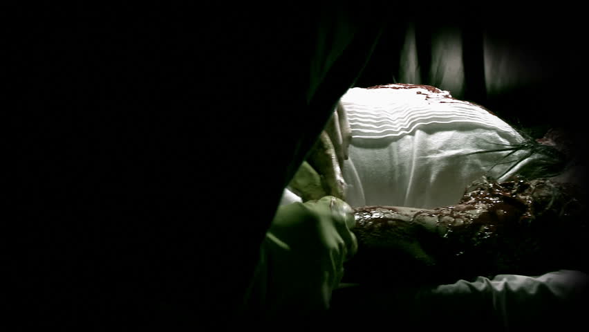 female horror rag doll victim stitched together by twisted doctor