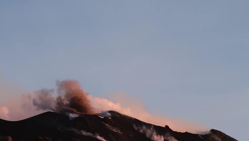 eruption of volcano