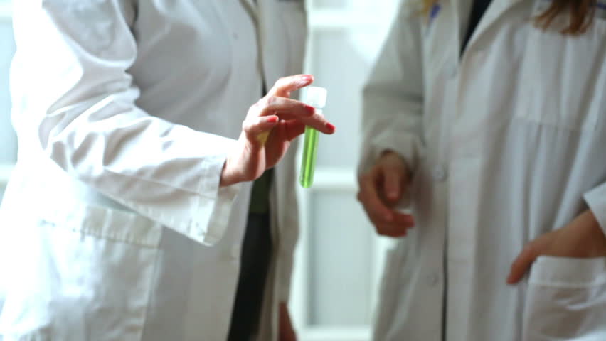 Scientists R and D chemical, chlorophyll or stem cells.