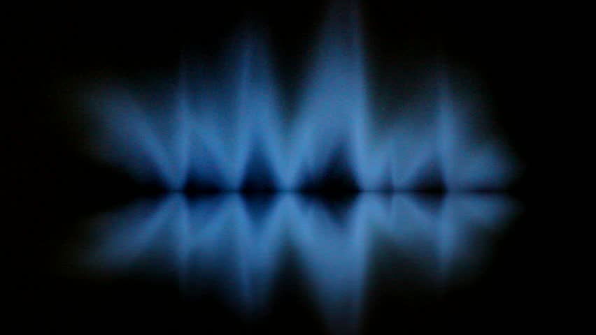 Dancing Blue Flames of a gas burner