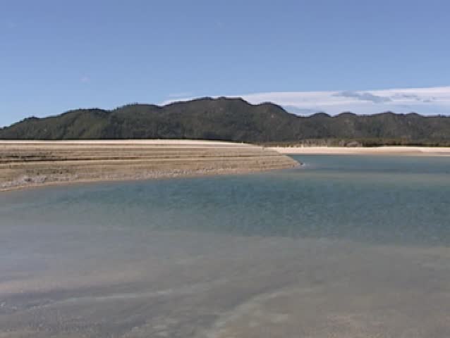 Low tide in Awaroa bay in Abel Tasman National Park 
